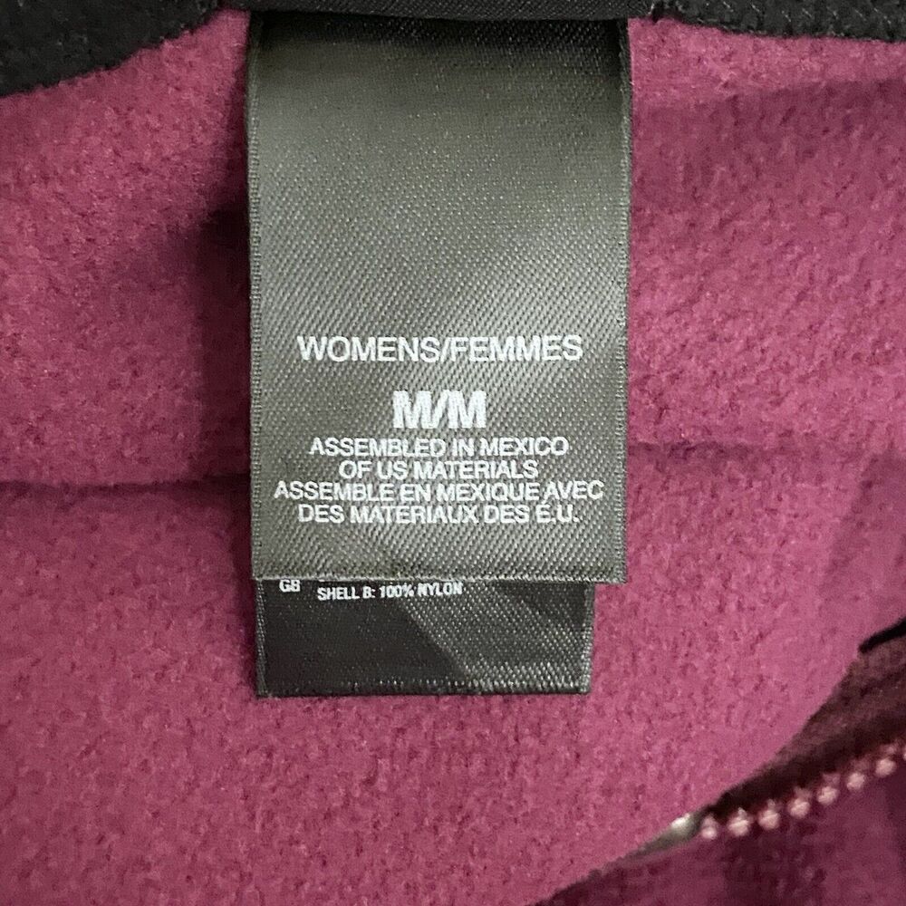The North Face Womens Size Medium Full Zip Fleece Jacket Pockets Purple - Picture 9 of 9
